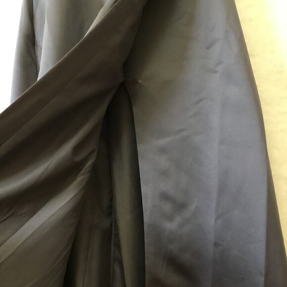 David's Bridal Black Strapless Lace Satin Gown - Picture 9 of 16